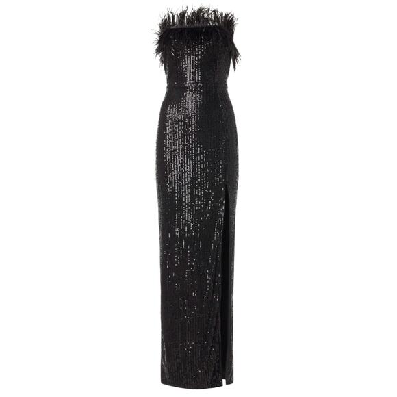 elle zeitoune Slone Strapless Sequin Dress in Black, Size XS - Picture 1 of 9